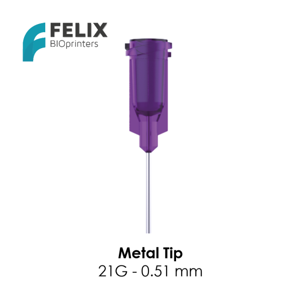 Needle 21G, 0.51mm, 1/2 inch, Luer Lock, purple