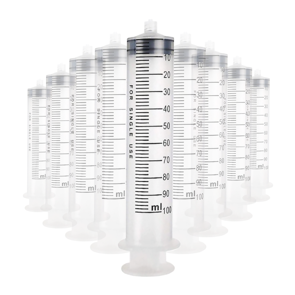 Basic Plastic Syringe + Plunger (100ml) - Set (10x)